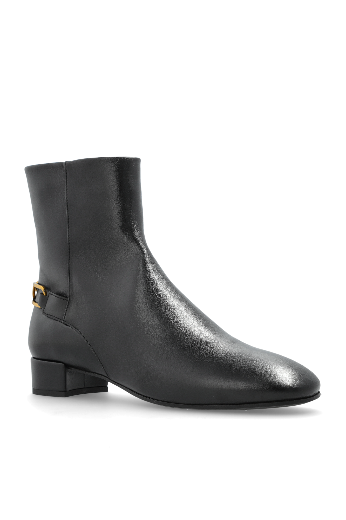 Black Leather ankle boots with heels Emporio Armani - Vitkac AS